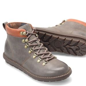 Born Gray Ankle Boots with Rugged Sole and Minimalist Design